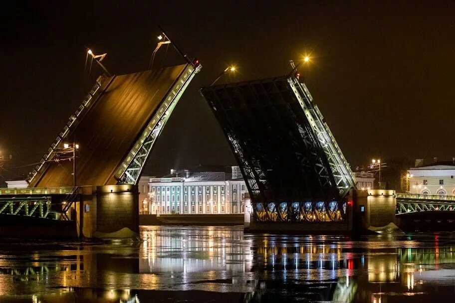 Цветные мосты в санкт-петербурге: зеленый, синий, красный и желтый (певческий) мосты через реку мойку