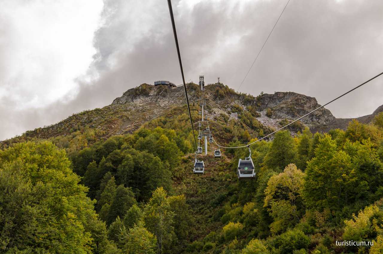 Канатная дорога Олимпия входит в состав горного курорта Роза Хутор и поднимает гостей с нижней станции канатных дорог Роза Долина до отметки Роза Плато на высоту 1170 метров над уровнем моря