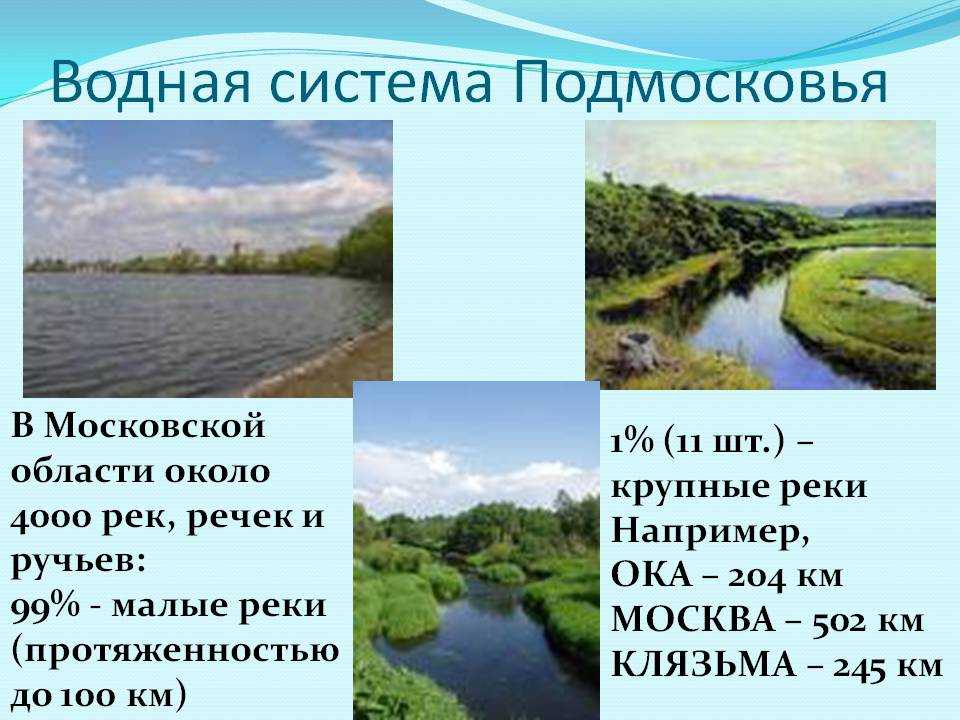 Протяженность рек московской области