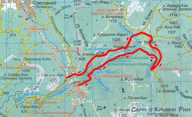Подробное описание каньона реки Альма в Бахчисарайском районе Крым, Россия Где находится на карте, как добраться Фото и видео, отзывы, достопримечательности